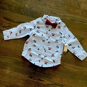 Old Navy Toddlers Shirt with Bow Tie  Size 2T